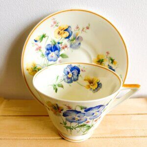 Royal Doulton Vintage Pansies Teacup and Saucer, Made in England